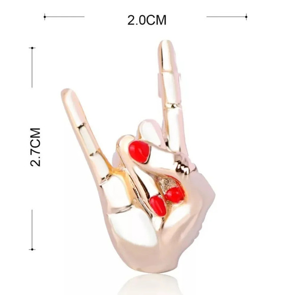 VQ Hand Brooch - Picture 4 of 4